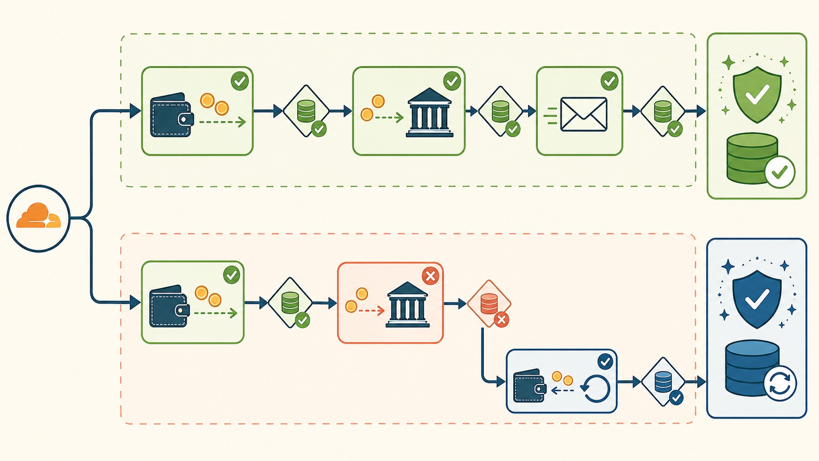 saga patrón microservicios diagrama explicativo