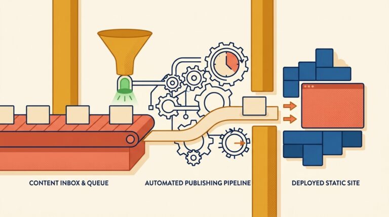 How I schedule blog posts on a 100% static site for $0, no server, no CMS, no runtime database - ilustracion