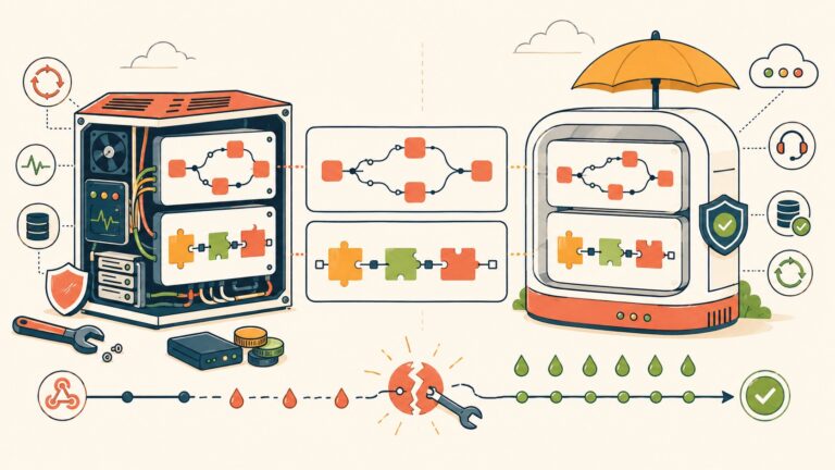 Self-hosting n8n or Activepieces vs letting someone manage it - ilustracion