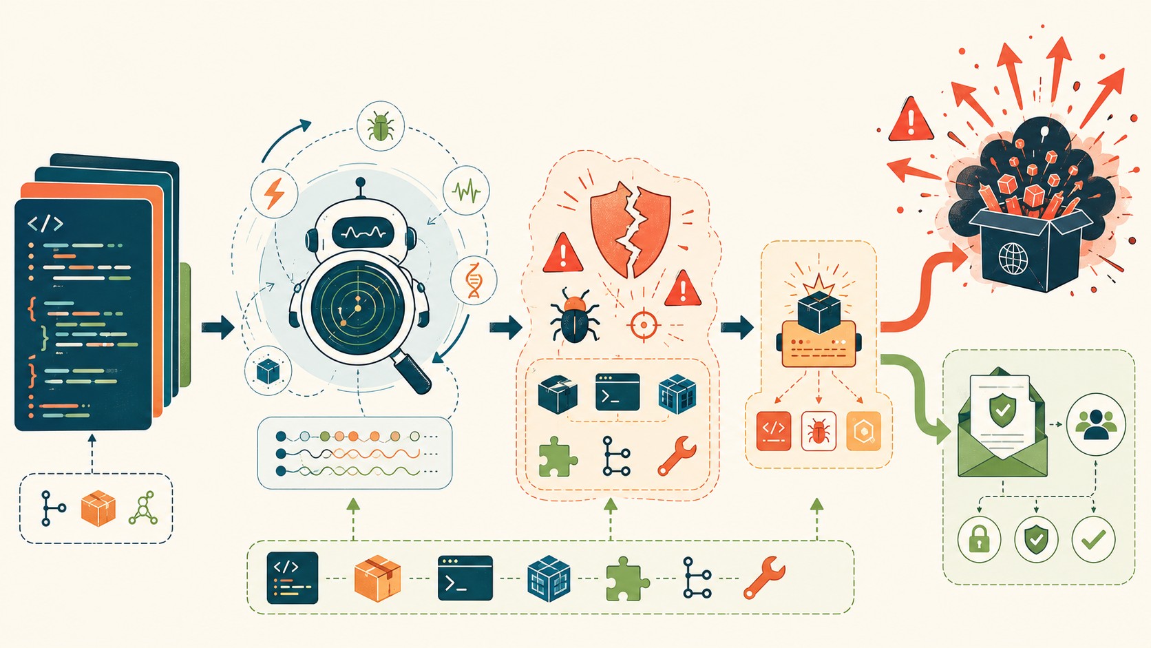zero-days ia código abierto diagrama explicativo