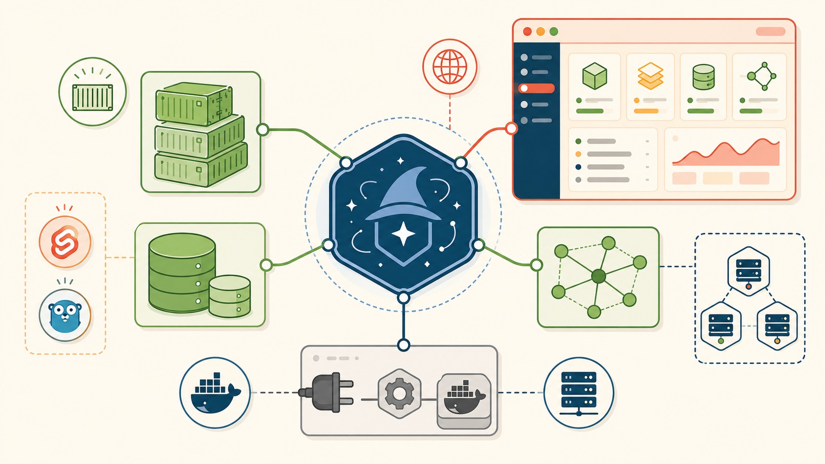 gestor de contenedores docker diagrama explicativo