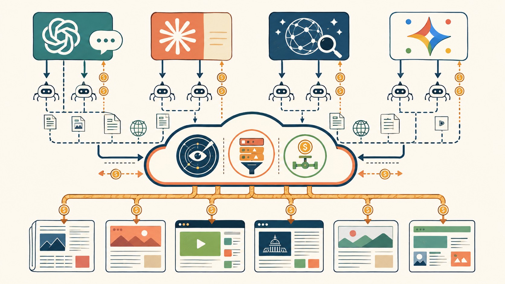 cloudflare capa económica web ia diagrama explicativo