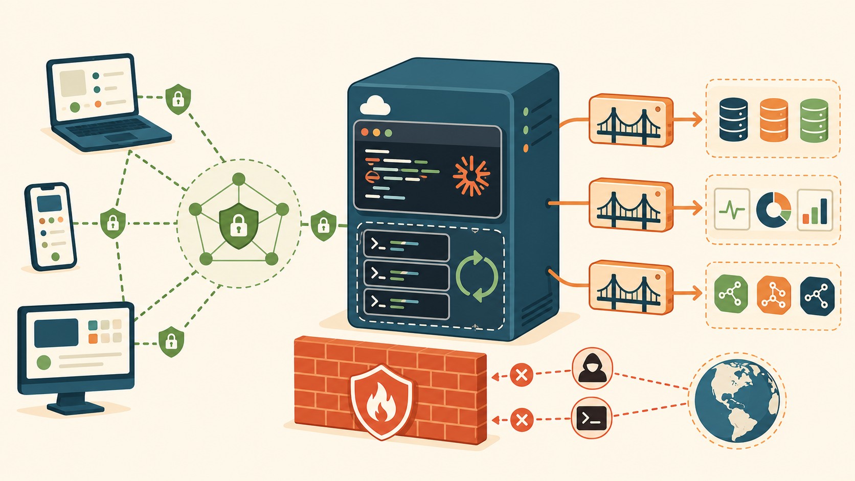 claude code en vps diagrama explicativo