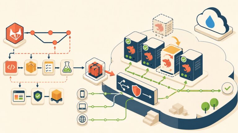 NestJS Zero-Downtime Deployment on DigitalOcean with GitLab CI/CD and PM2 - ilustracion
