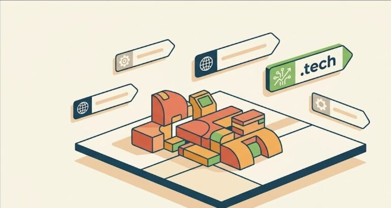 Dominio .tech: la mejor extensión para lanzar tu producto tech en 2026 - ilustración