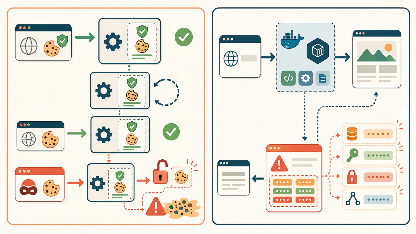 frankenphp 1.12.5 seguridad docker diagrama explicativo