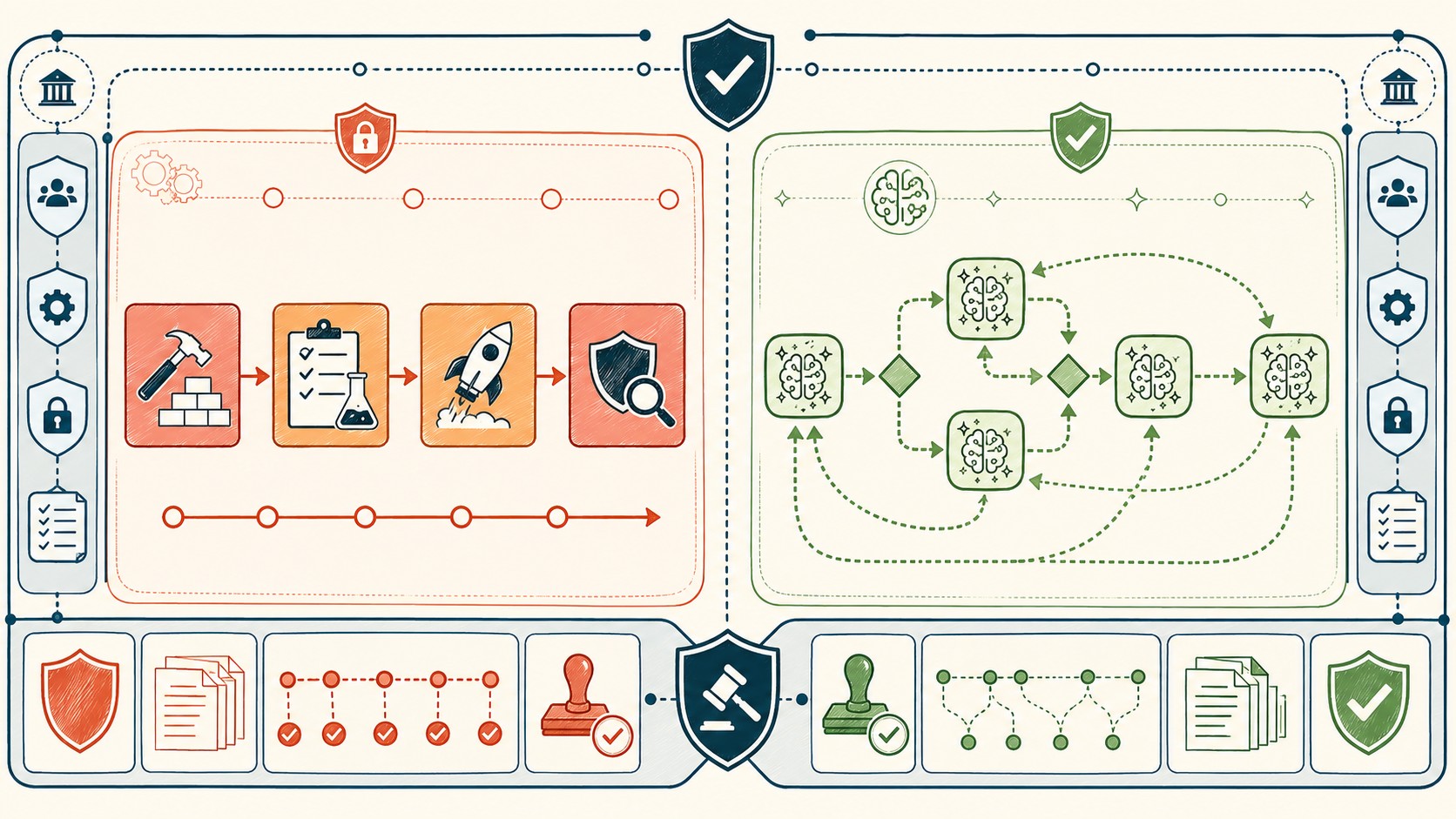 agentes autónomos ci/cd diagrama explicativo