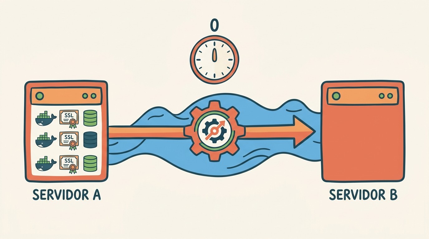 migración servidor a servidor diagrama explicativo