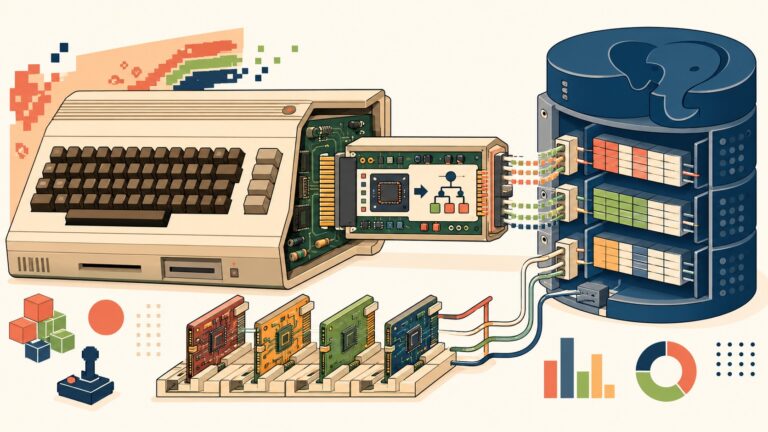 Thom Brown: LOAD "PL/CBMBASIC",8,1: Commodore 64 BASIC for PostgreSQL - ilustracion
