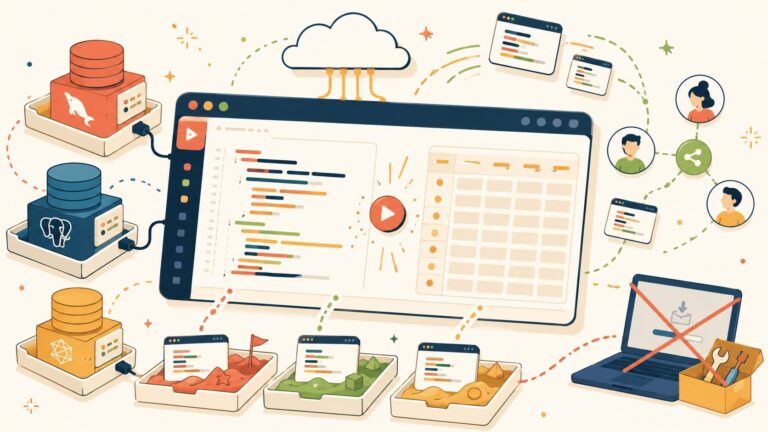 RunSQL: el SQL playground gratuito que se volvió viral - ilustracion