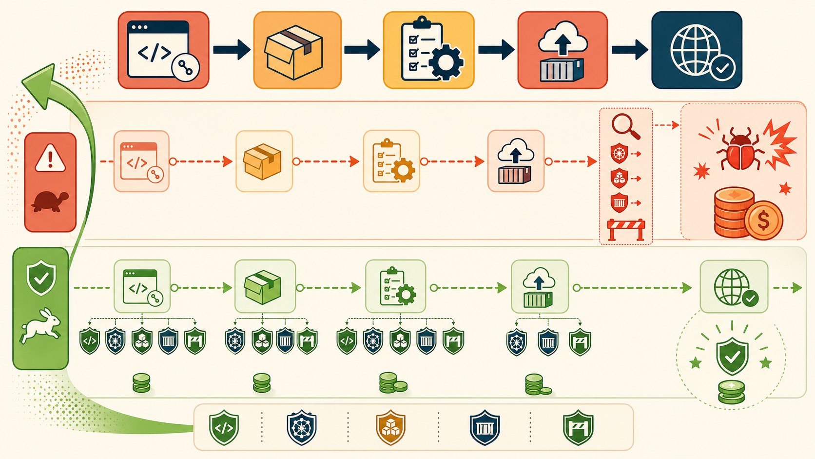 seguridad en pipeline ci/cd diagrama explicativo