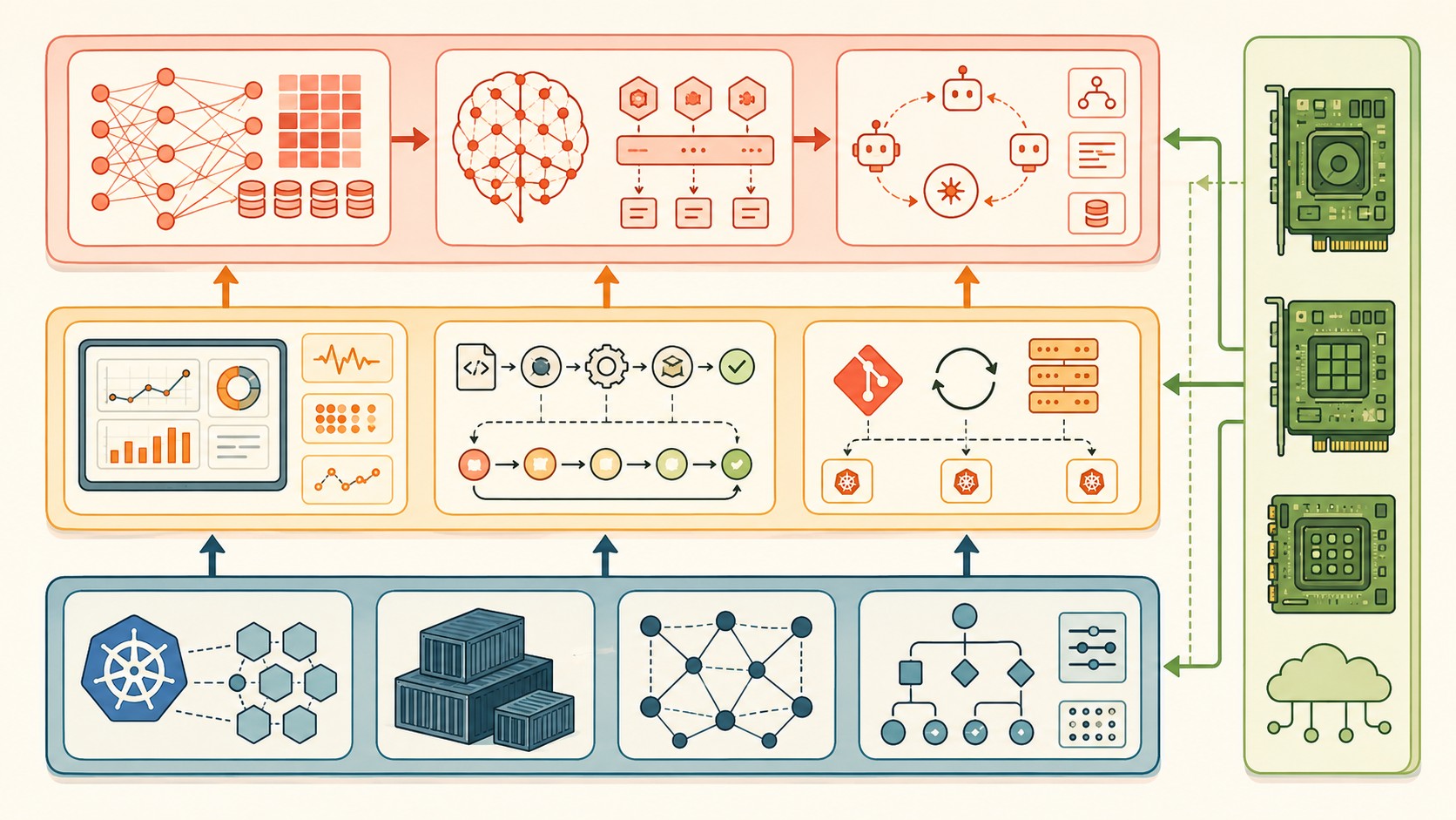 stack nativo de inteligencia artificial diagrama explicativo