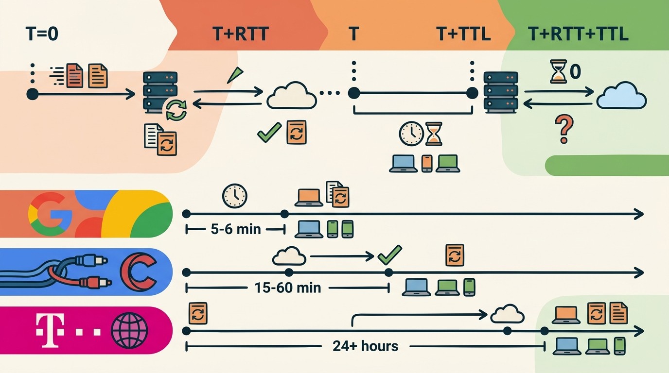 tiempo de propagación dns diagrama explicativo