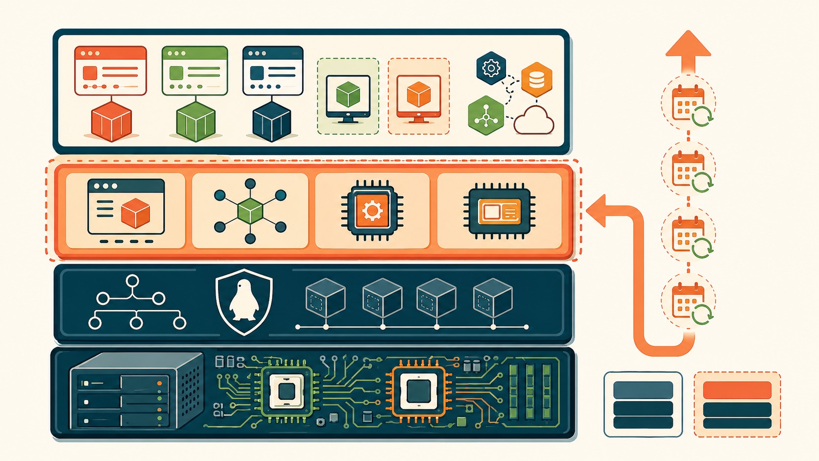 stack virtualización hwe ubuntu diagrama explicativo