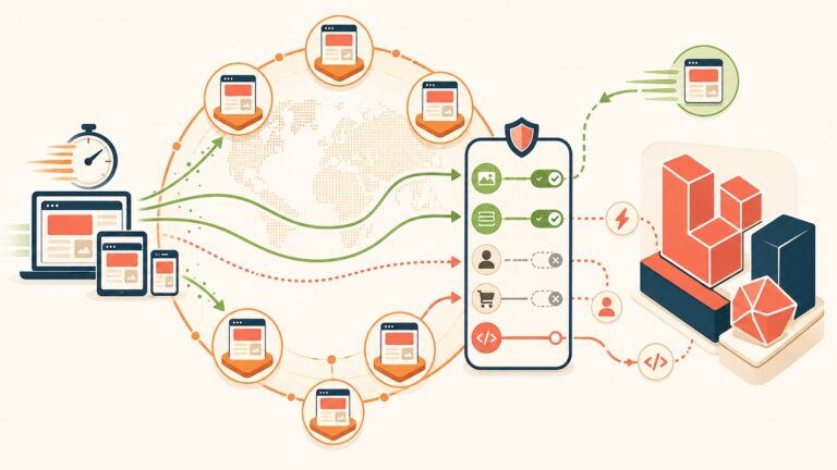 Full-page edge caching de Laravel con Cloudflare - ilustracion