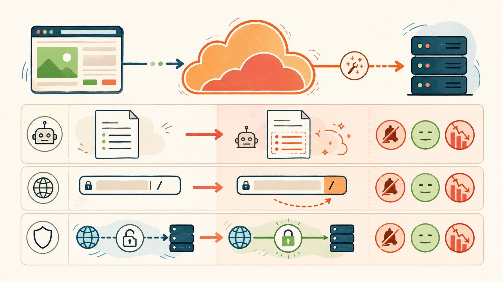 cloudflare pages problemas de configuración diagrama explicativo