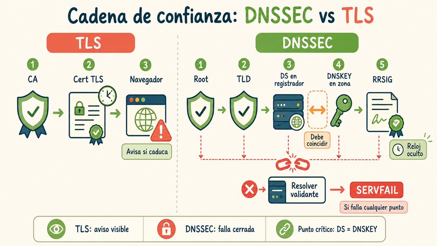 dnssec falla cerrada servfail diagrama explicativo