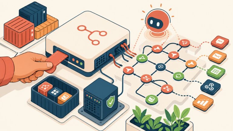 n8n instalación self-hosted con IA en un solo comando - ilustracion