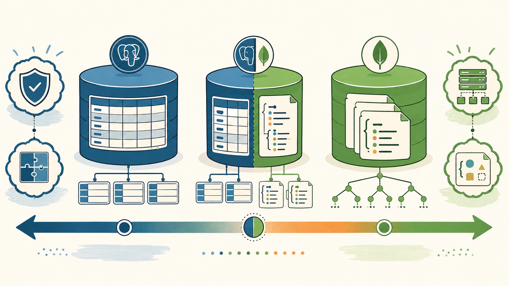 sql vs nosql diagrama explicativo