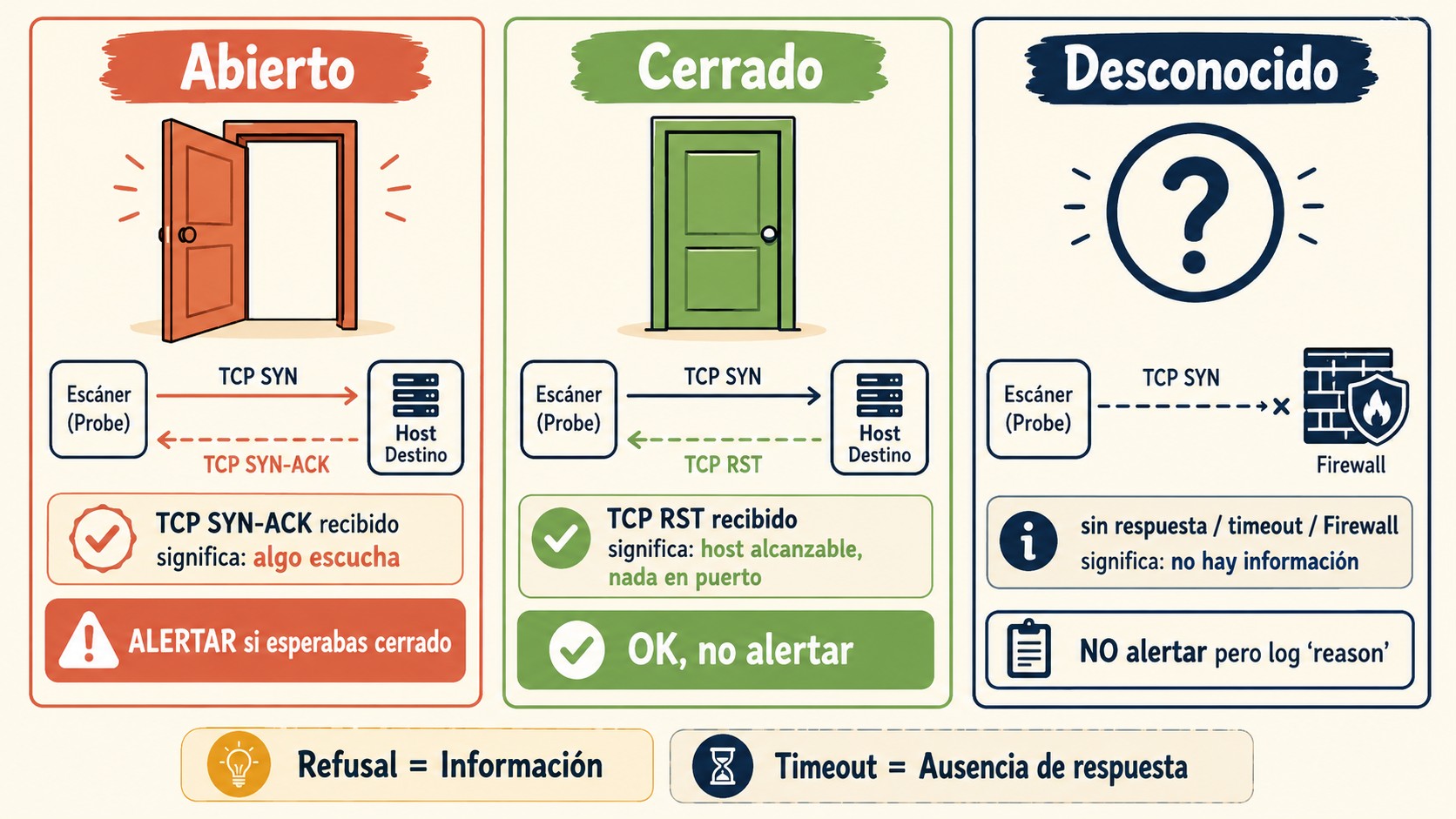 verificar puertos abiertos diagrama explicativo