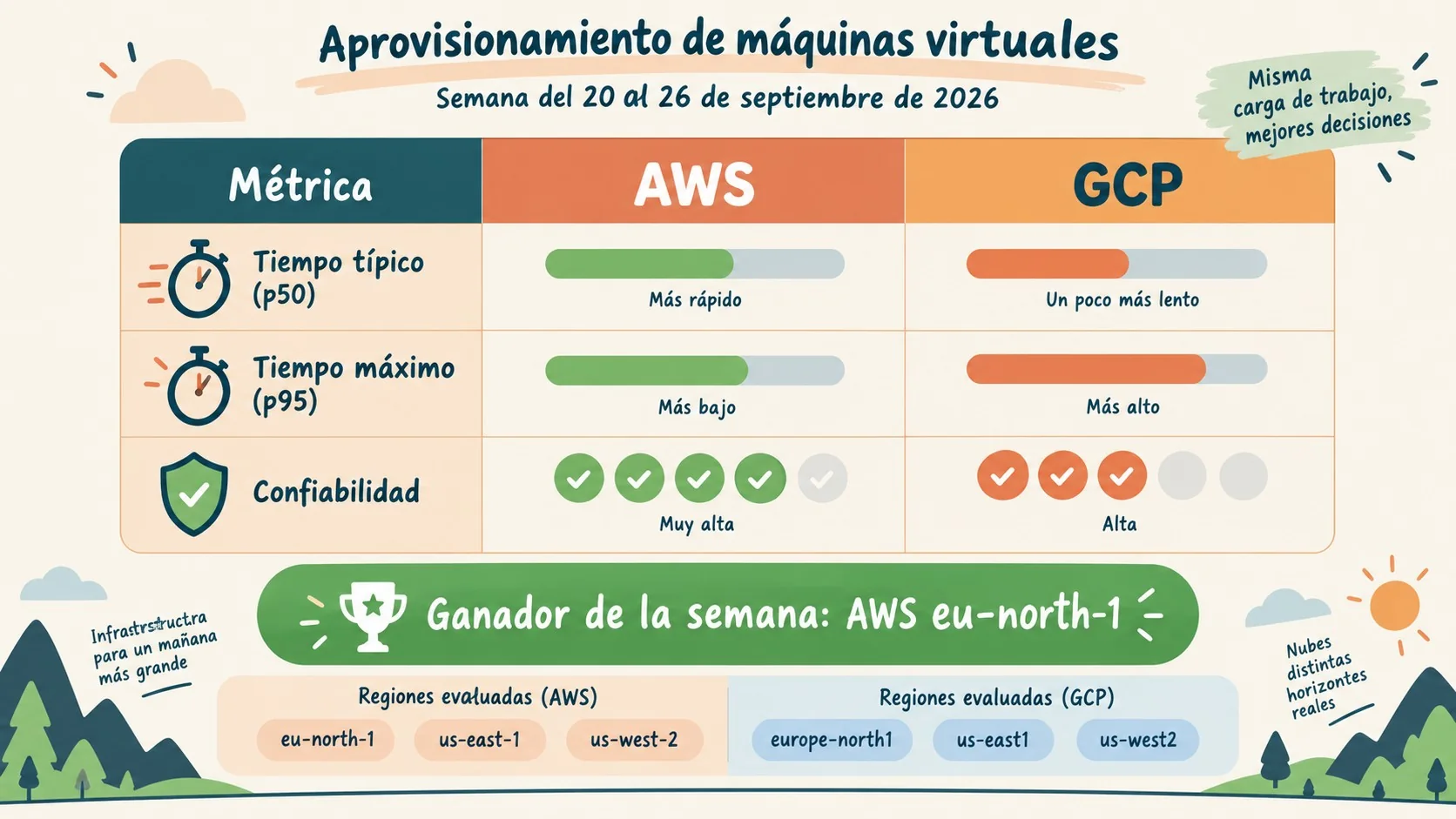 benchmark máquinas virtuales cloud diagrama explicativo
