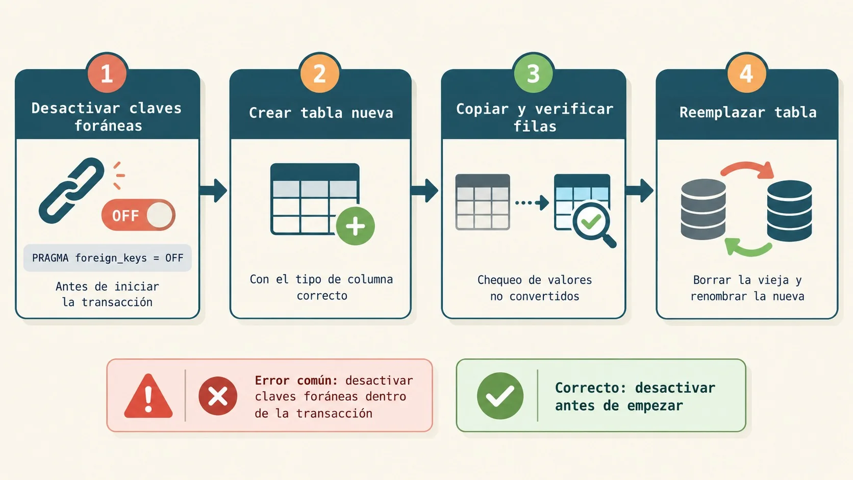 cambiar tipo de columna sqlite diagrama explicativo