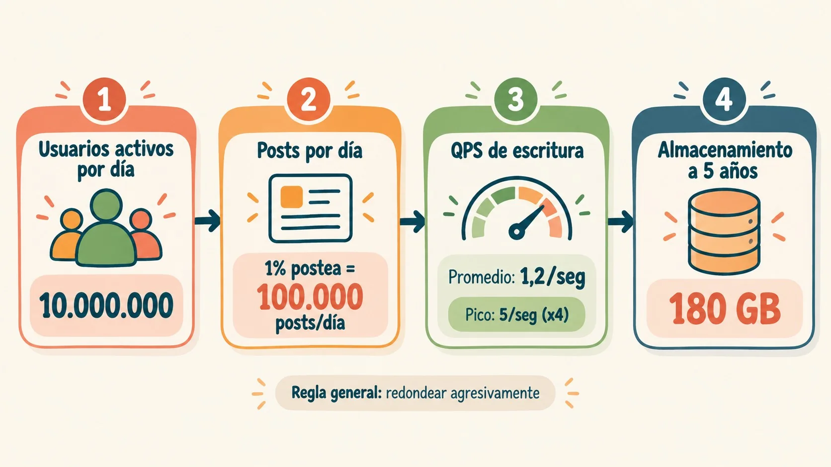 estimación de capacidad de servidores diagrama explicativo