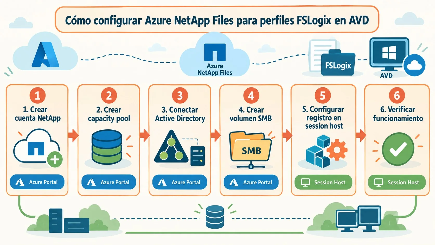 fslogix azure netapp files avd diagrama explicativo