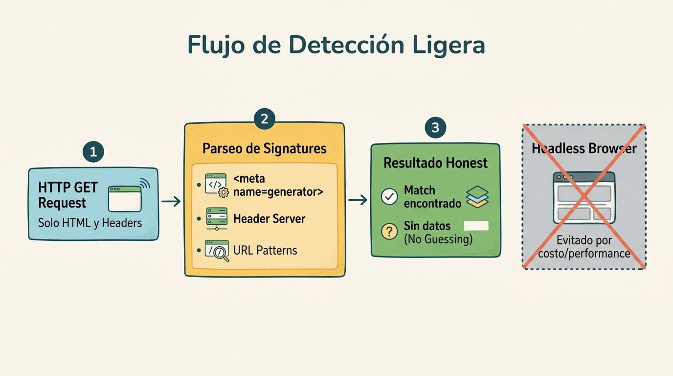 identificar tecnología web diagrama explicativo
