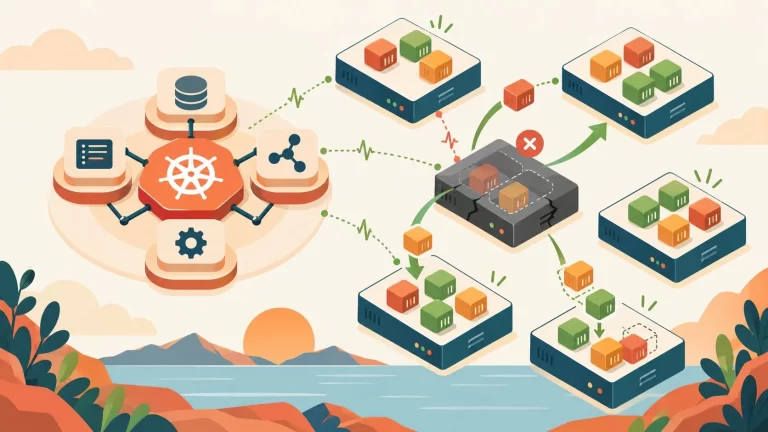Cómo kubernetes mantiene apps vivas si un nodo se cae - ilustracion