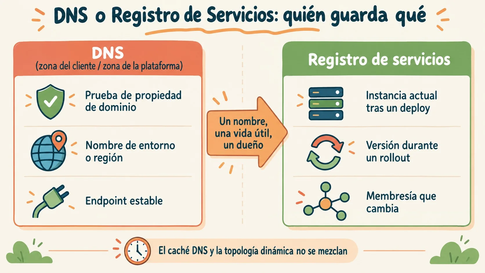 service discovery dns o registro diagrama explicativo