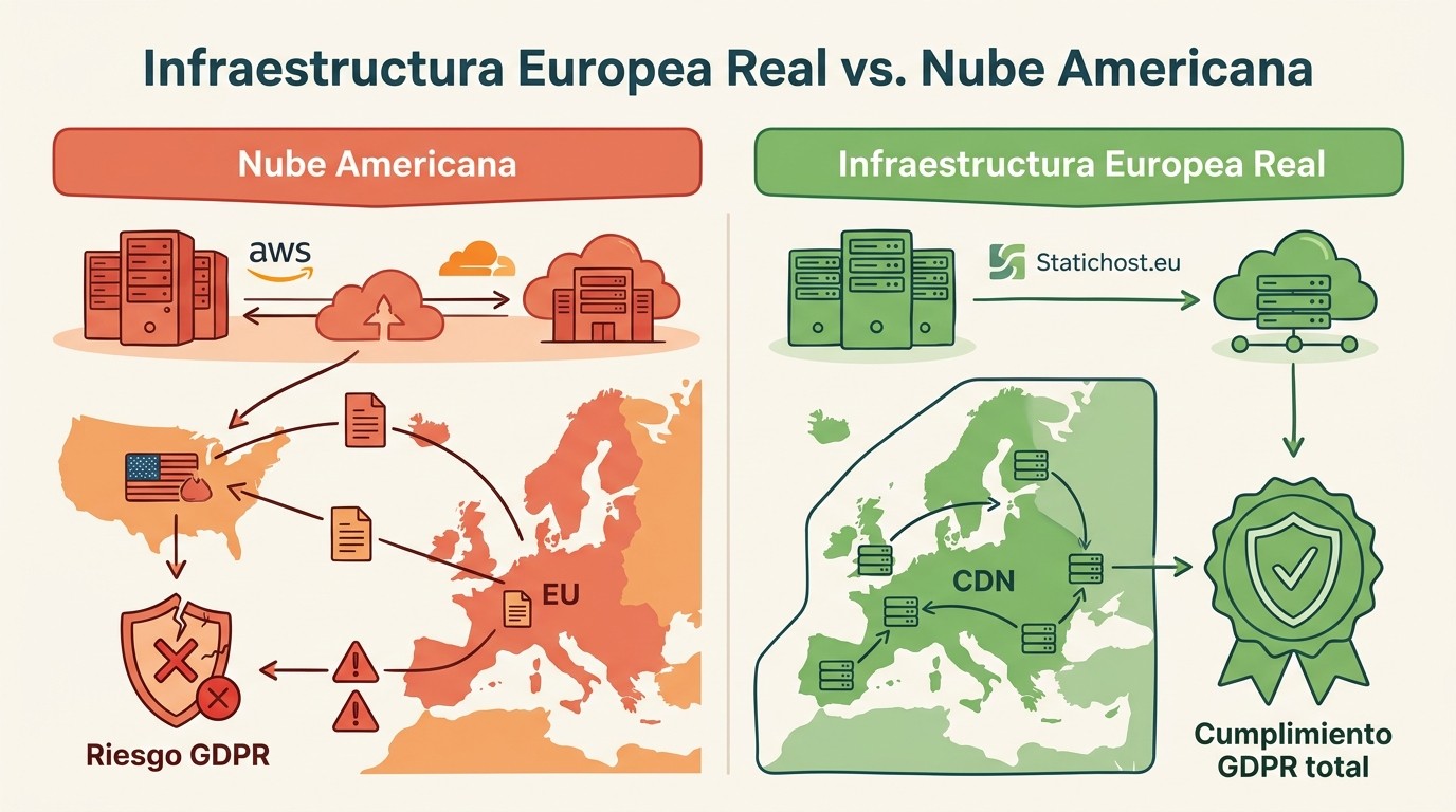 hosting estático europeo diagrama explicativo