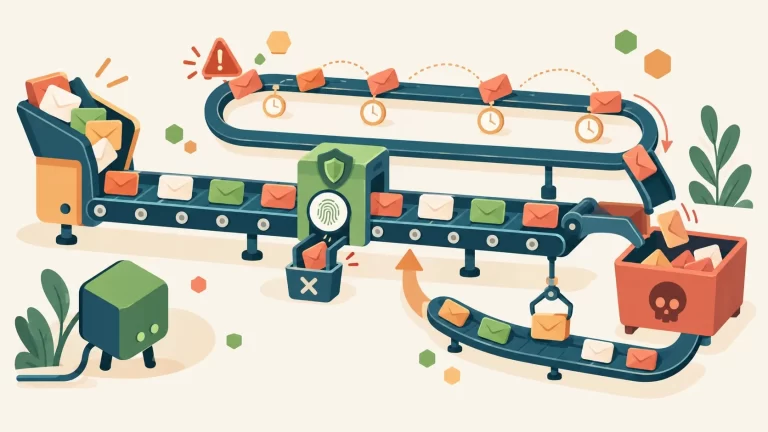 Dead letter queue vs reintento: 3 reglas en Node.js - ilustracion