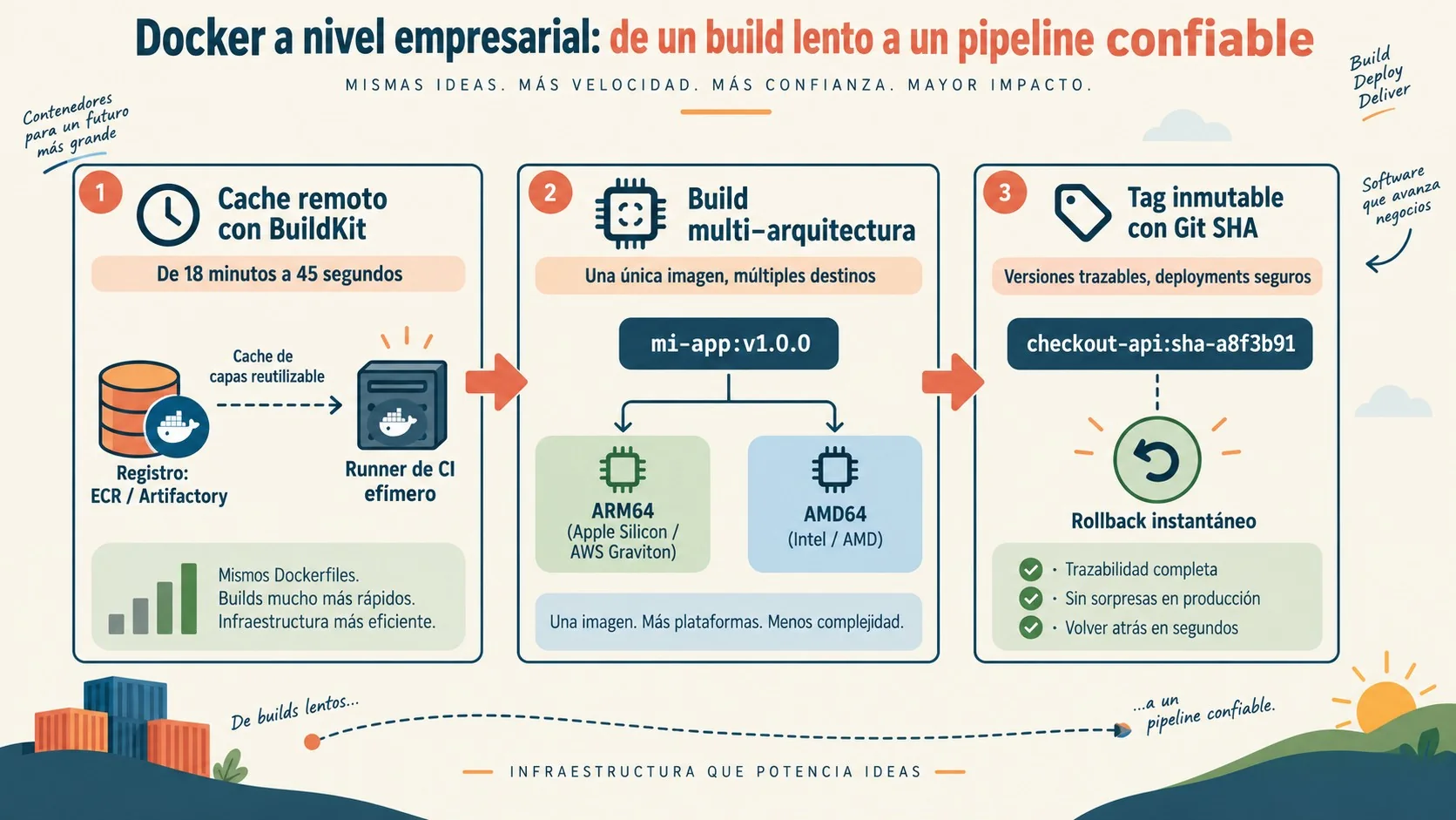 docker en producción diagrama explicativo