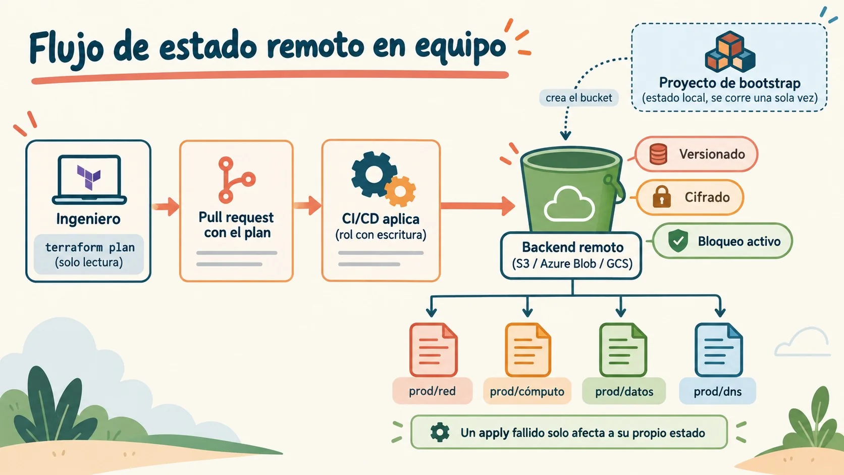 estado remoto terraform diagrama explicativo