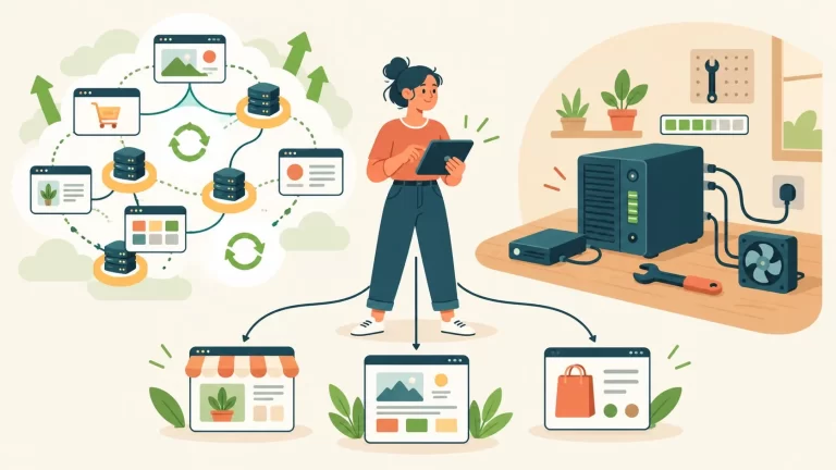Hosting en la nube vs local: qué conviene en 2026 - ilustracion