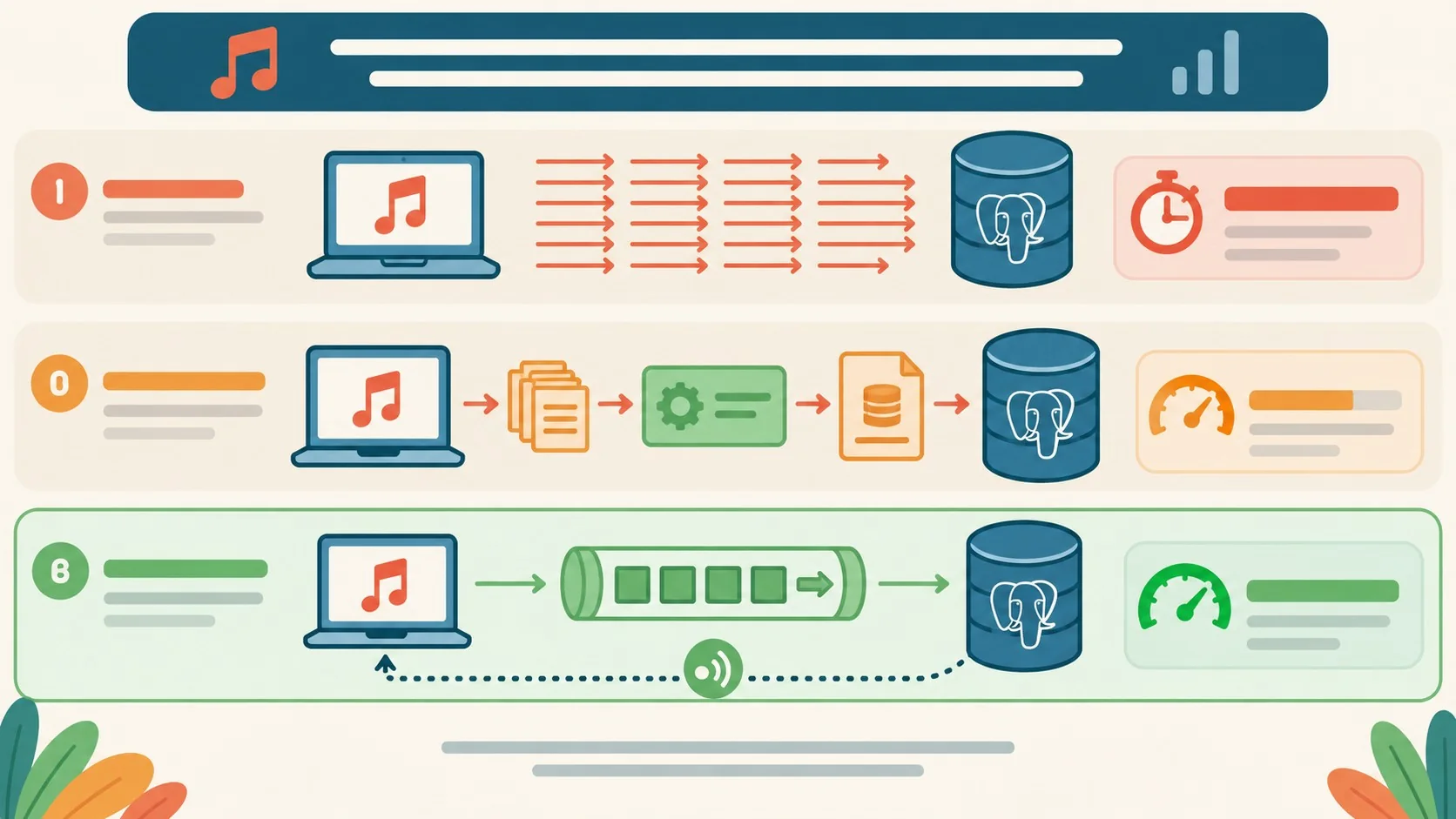 importación masiva postgresql diagrama explicativo