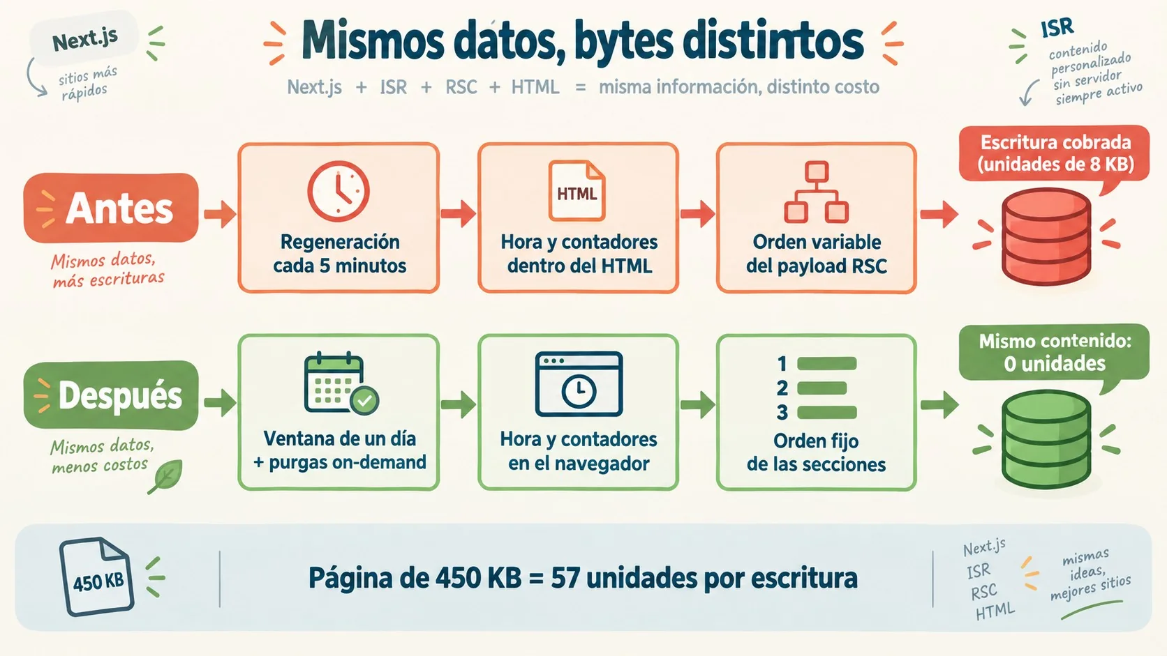 isr writes vercel diagrama explicativo