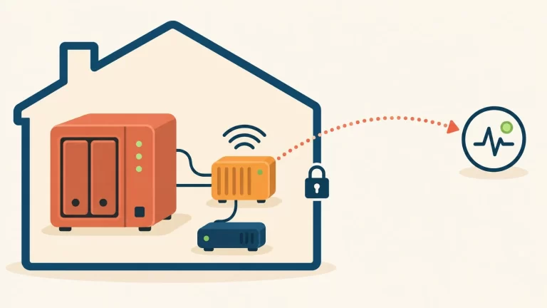 Monitoreo de homelab sin abrir puertos ni exponer el NAS - ilustracion