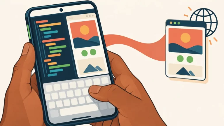 Programar desde el celular: apps web con Android y Vercel - ilustracion