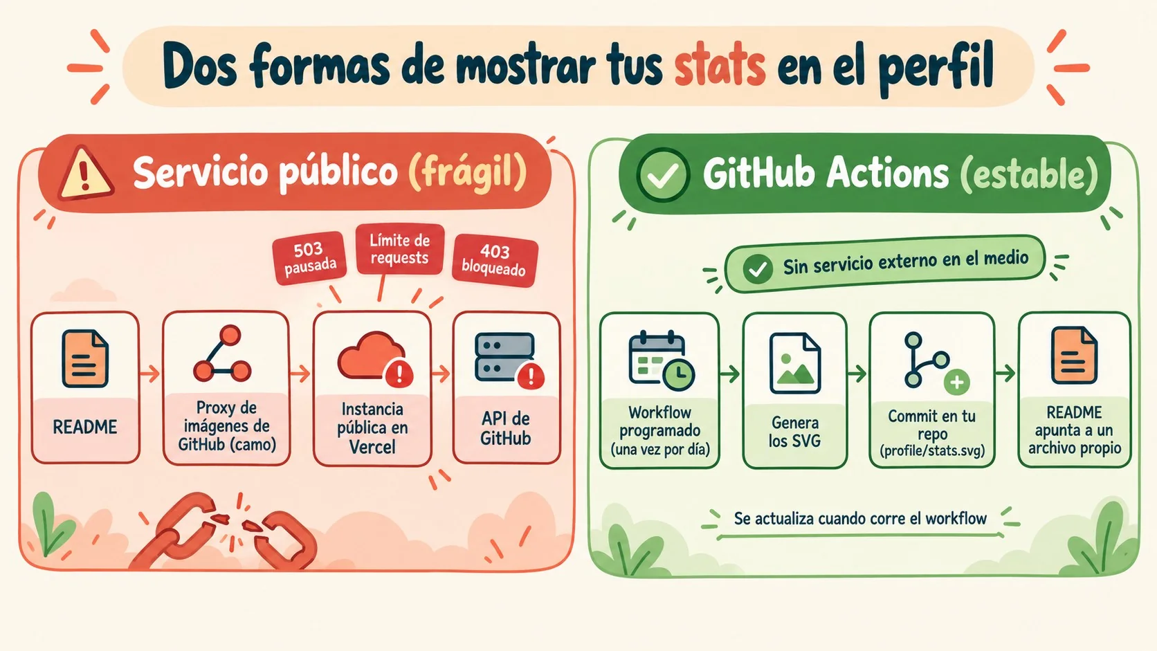 readme stats no funciona diagrama explicativo